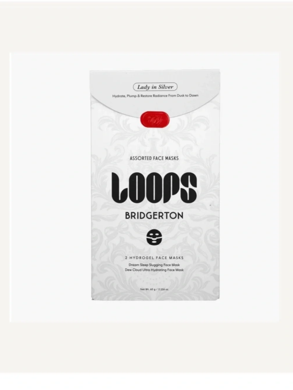 LOOPS x Bridgerton: Lady In Silver Hydrogel Facial Mask
